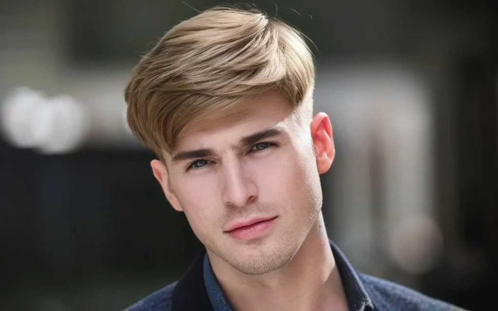 Messy quiff haircut styled with volume and texture, showcasing a trendy haircut for a modern and relaxed look.