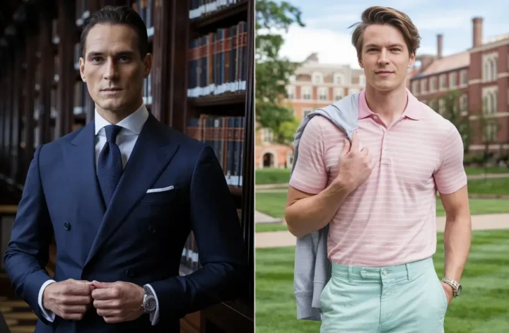 Comparison between old money and preppy style fashion.